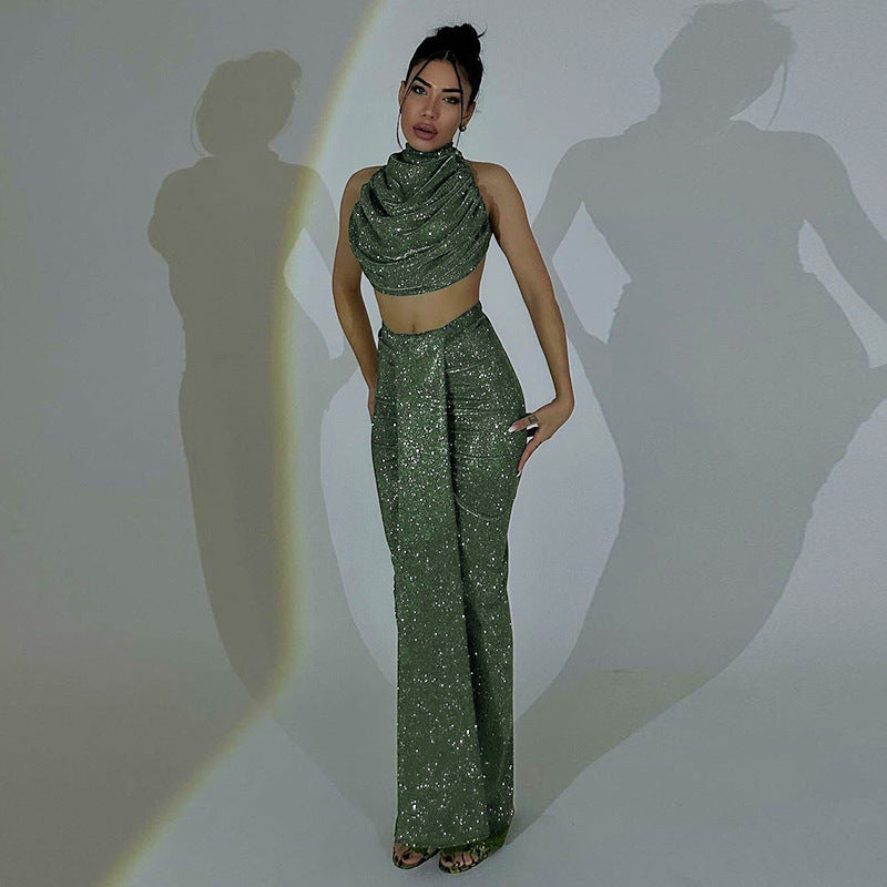 Women's High-Waisted Two-Piece Dress Set