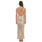 Women's Lace Backless Dress