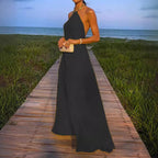 Women's Backless Halter Dress