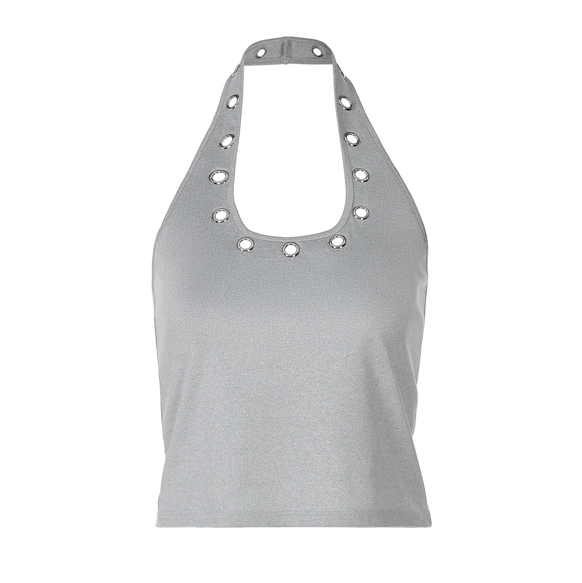 's Street Corns Design Solid Color All Match Halterneck Vest Top