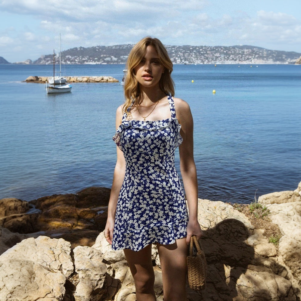 Women's Halter Floral Dress
