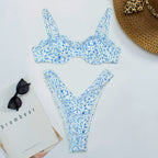 Women's Floral Ruffle Bikini Swimsuit