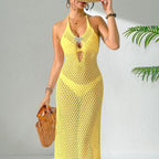 Women's Backless Halter Dress