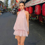Women's Backless Halter Dress