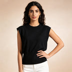 Women's Cinched Waist Sleeveless Top