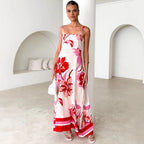 Strap Summer Printed Strap A-Line Dress