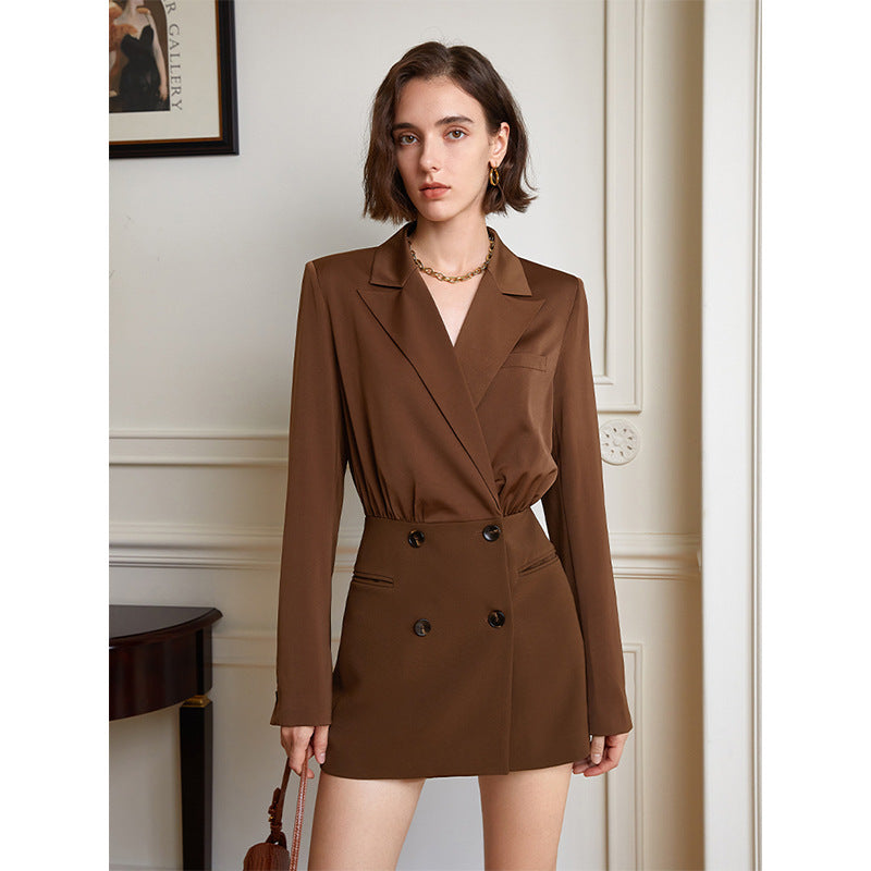 Women's Office V Neck Shirt Dress