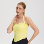 Women's Halter Yoga Vest With Built-In Bra