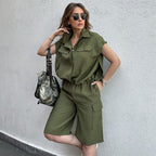 Women's Summer Casual Set Women's Shorts Ladies Loose Women's Two