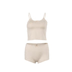 Women's Knitted Camisole & Shorts Pajama Set