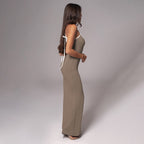 Women's Sheath Slim Fit Maxi Dress Sleeveless Suspenders Dress