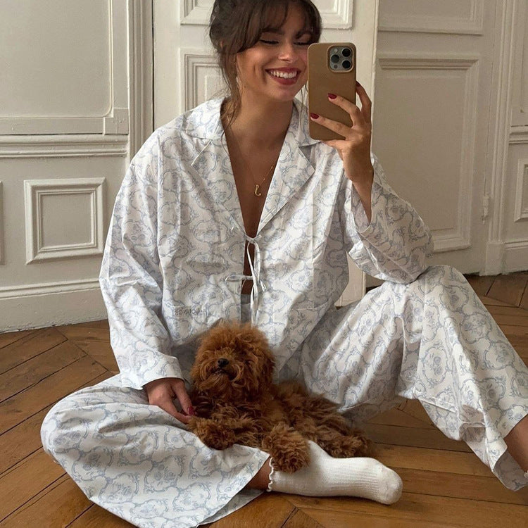 Polo Collar Pajama Set