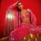 Rose red suit