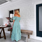 Women's Printed Puff Sleeve Dress