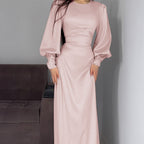 Women's Elegant Long Sleeve Button Dress