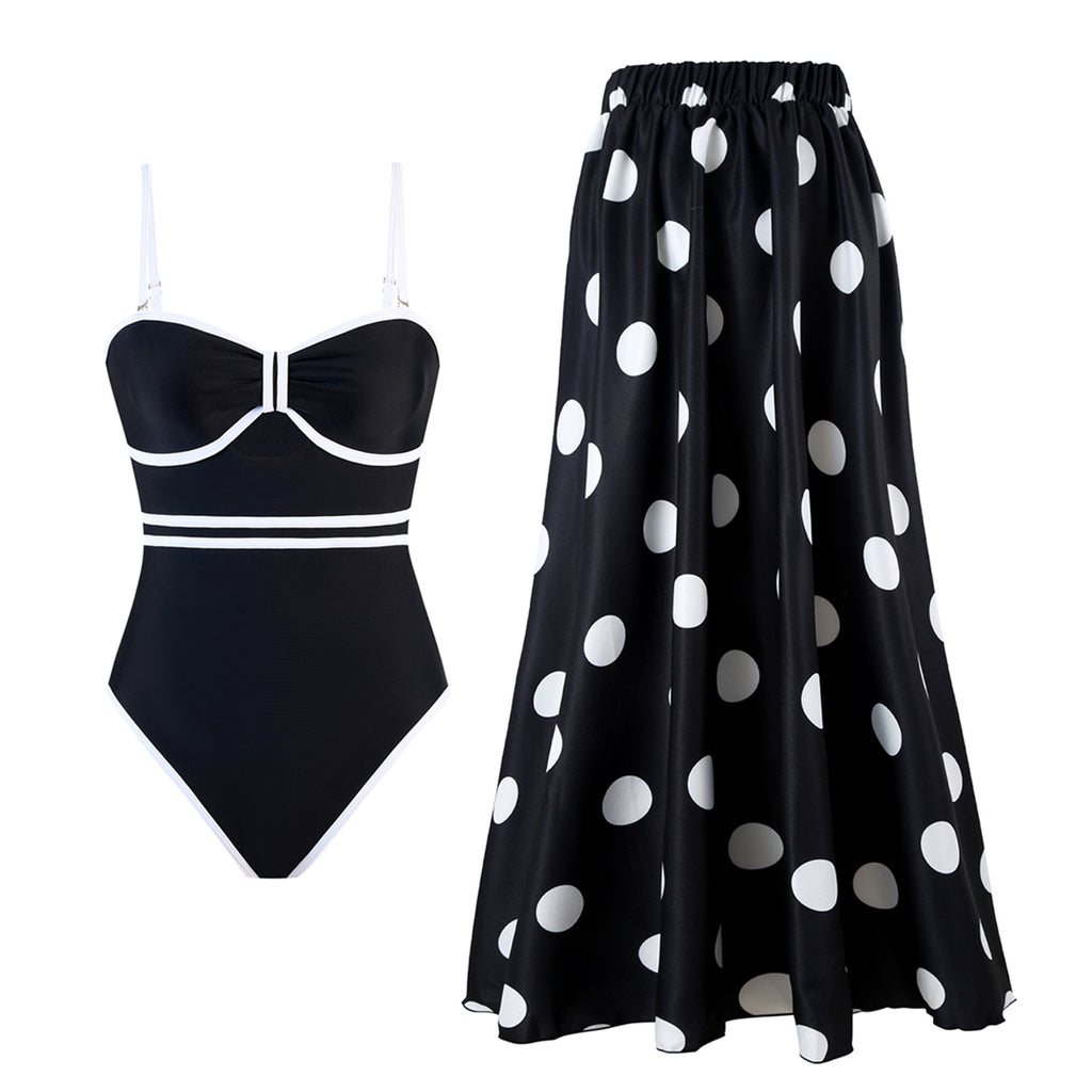 Covering Belly One-piece Swimwear