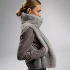 Autumn Winter Elegant Comfortable High Collar Warm Furry Sleeveless Buckle