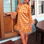 Women's Satin Long Sleeve Dress