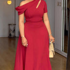 Women's Off Shoulder Cutout A Line Dress