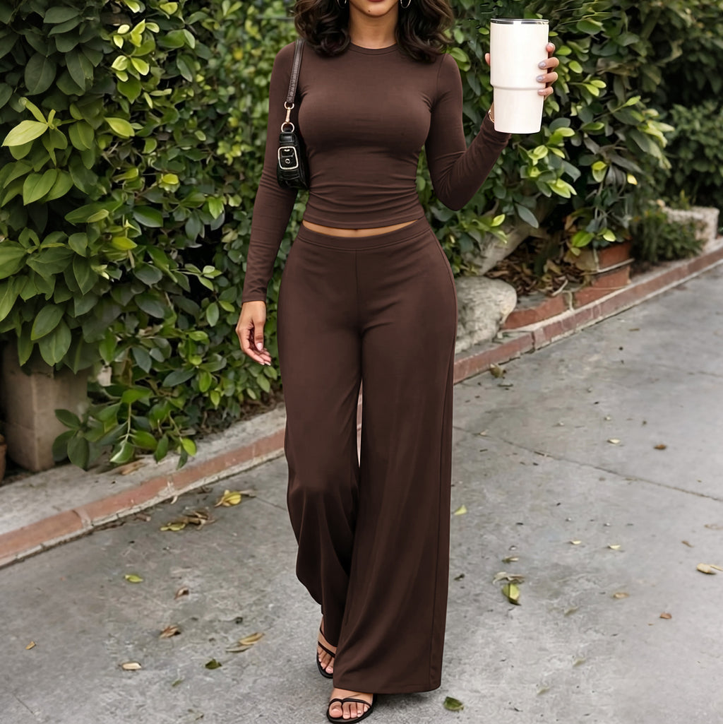 Women's Minimal Art Draped Two-piece Set