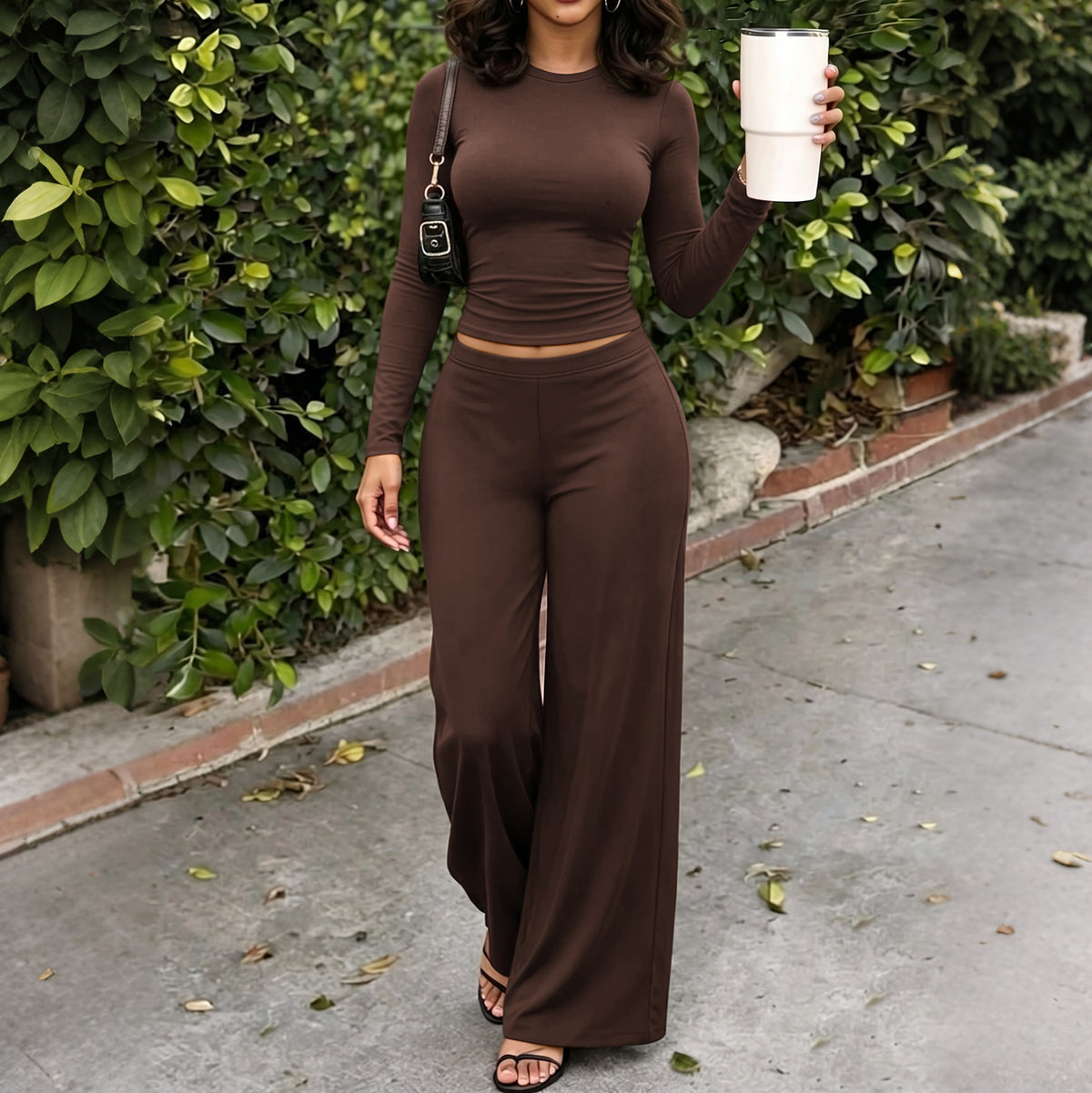 Women's Minimal Art Draped Two-piece Set