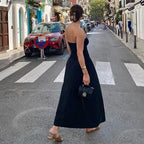 Strapless Ruched A-Line Maxi Dress