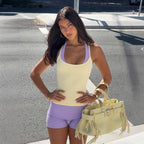 Women's Summer Sports Solid Color Halter Vest Slim Fit Bodysuit