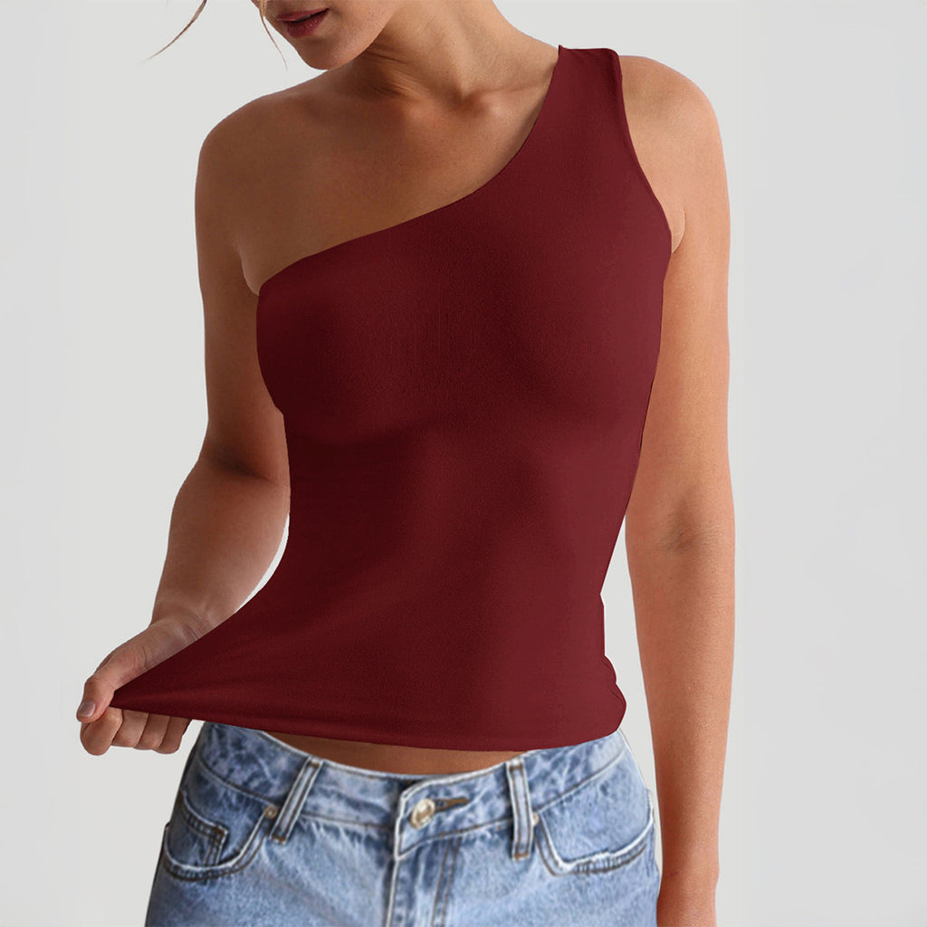 Summer Independent Site Yoga One Shoulder Cold Shoulder