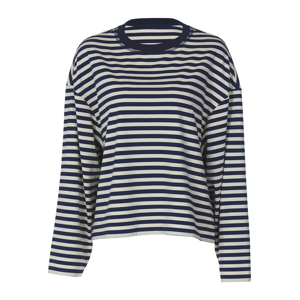 Women's 's Striped Crew-Neck Long-Sleeve T-Shirt
