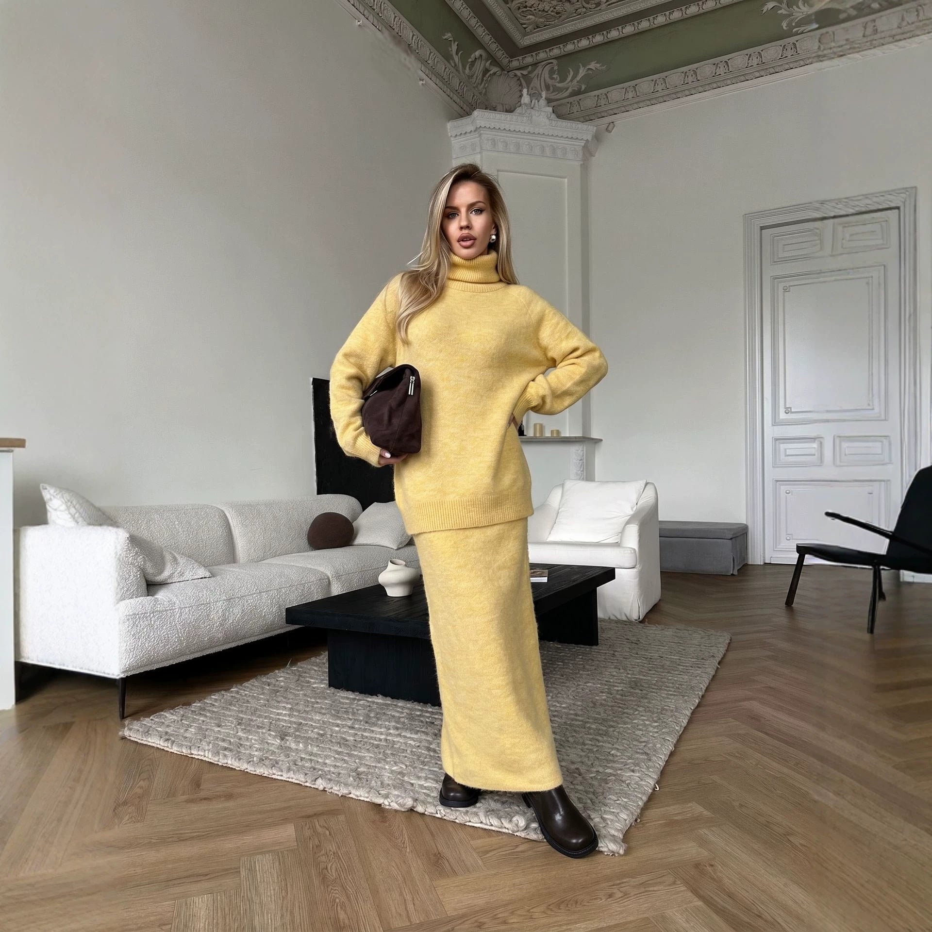 Autumn Winter Loose Knitting Women Wool Blended Sweater