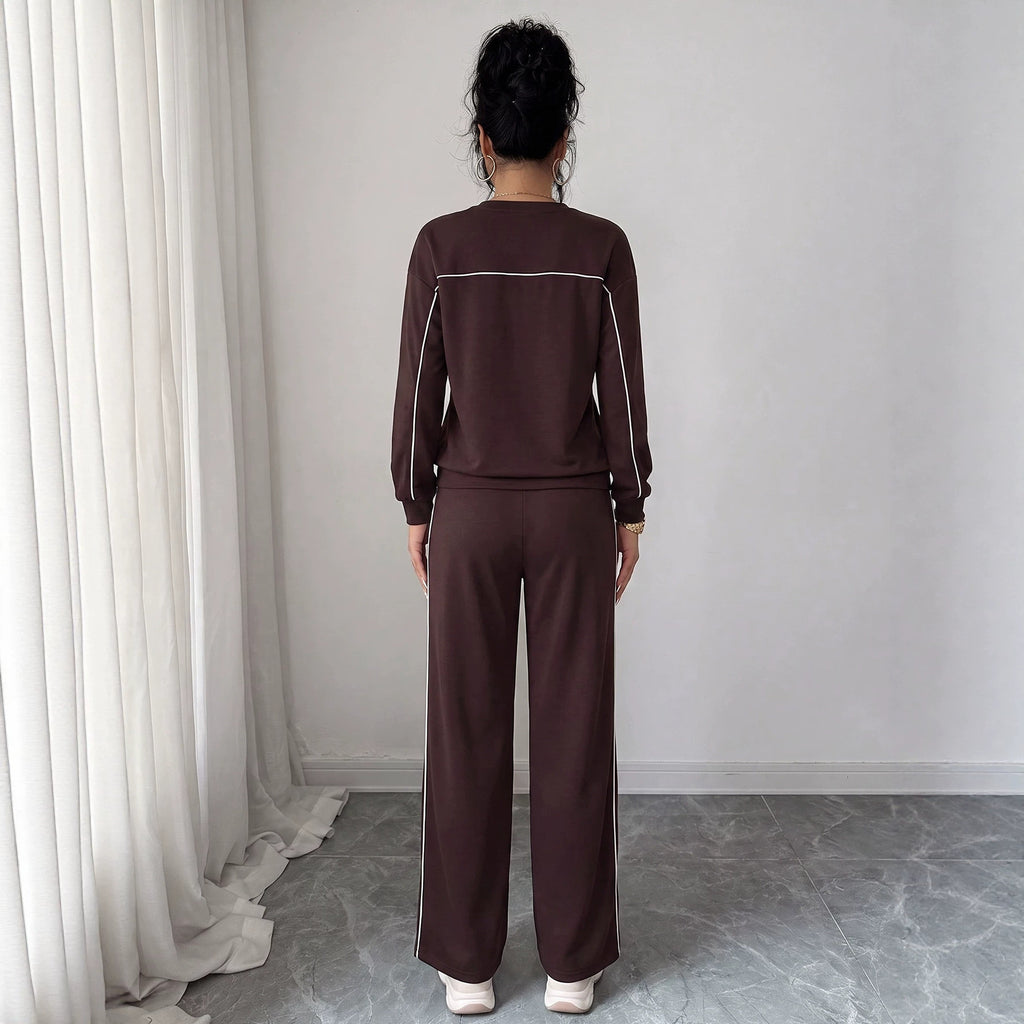 Women's Colorblock Casual Two-Piece Set