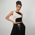 Women’s Contrast-Trim Slim-Fit Short Top