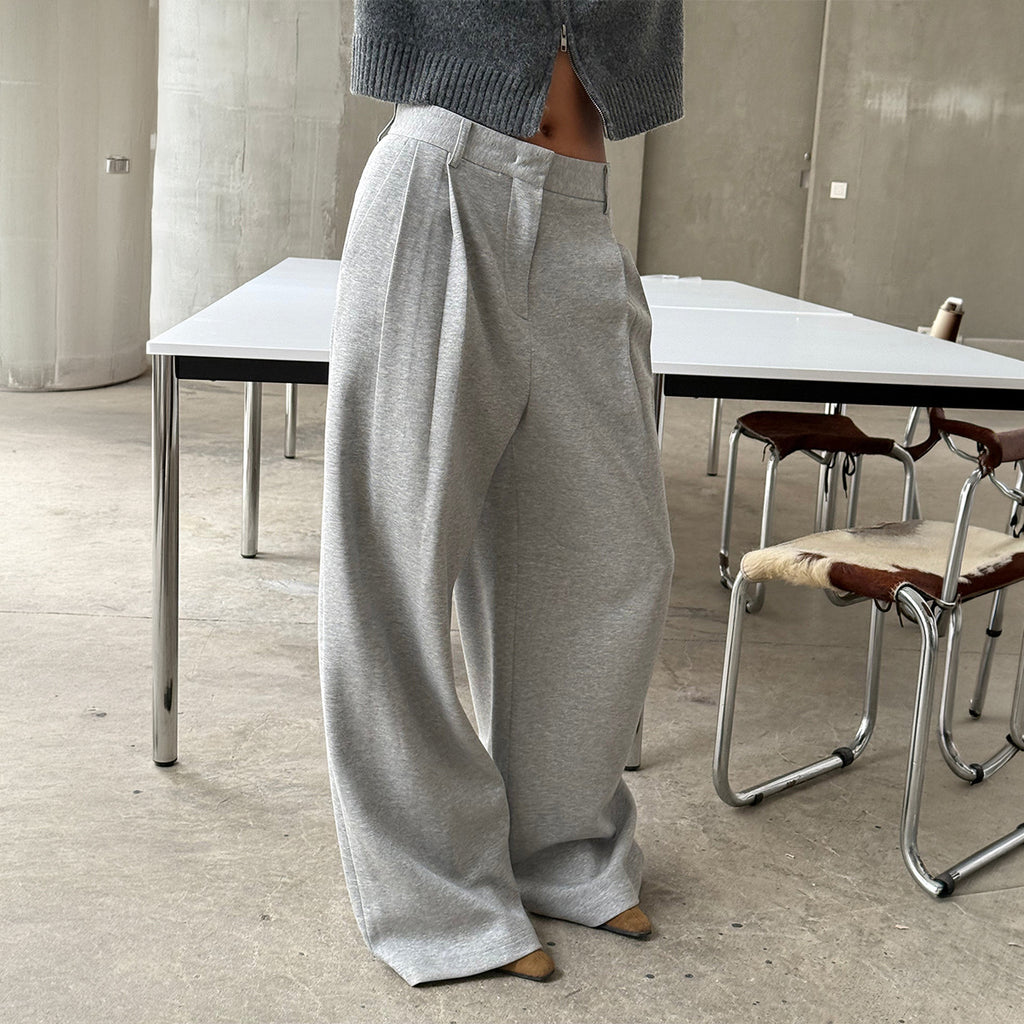 Women's Pleated Wide-leg Office Pants