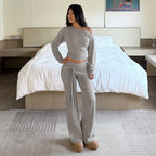Asymmetric One-Shoulder Top and Pants Two-Piece Set