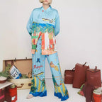 Women's Printed Two-Piece Suit
