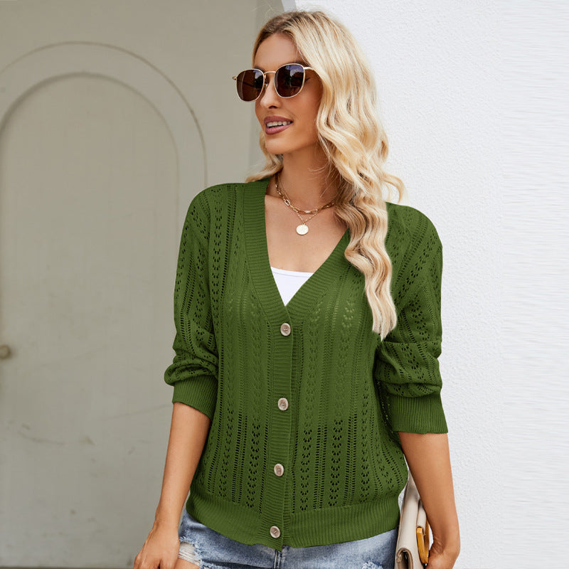 Green Cardigan Outer Wear