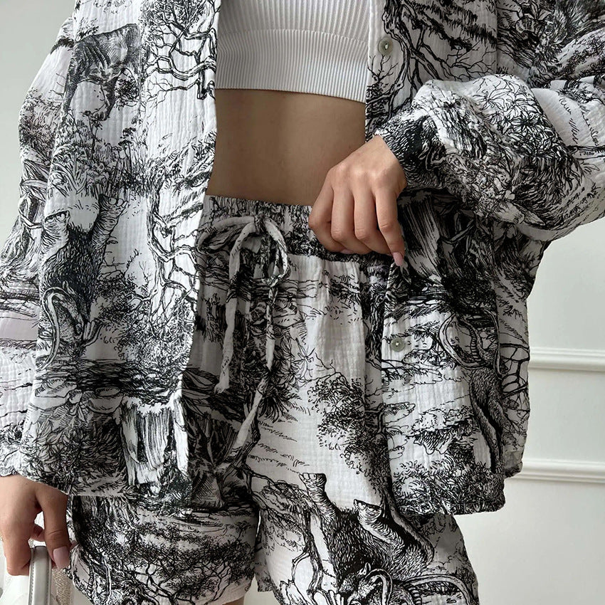 Printed Pajamas Lingerie
