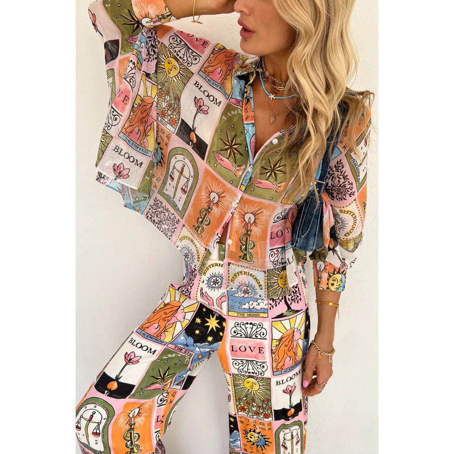 Women's Batwing Trousers Two-Piece Set