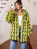 Wavy Green Rabbit Fur