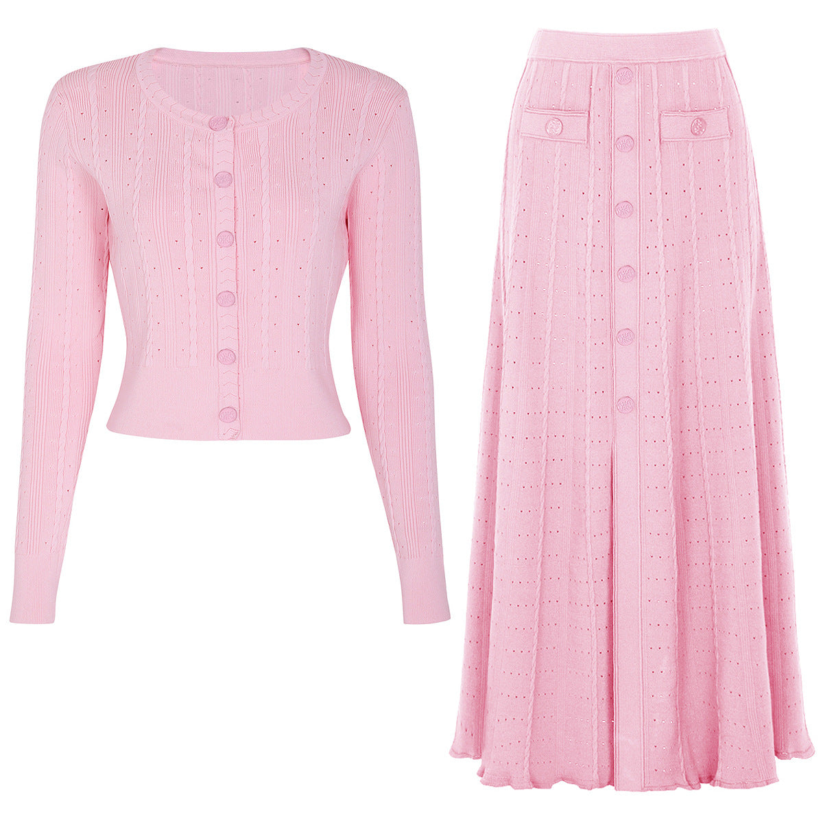 Women's Knit Skirt Suit Two-Piece Set