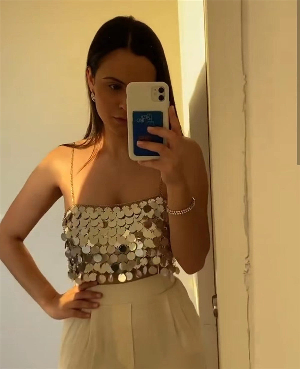 Women's Sequin Vest Top