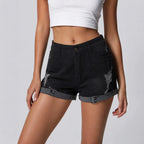 Women's Summer Ripped Denim Shorts