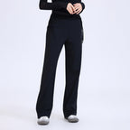 Contrasting Color Lace Wide leg Sports Trousers Loose Slimming Track Pants Outdoor Running Yoga Pants Straight leg Pants for Women(Runs Small)