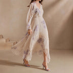 Women's Digital Printing Floral Chiffon Dress
