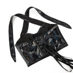 's Double Strap Halter Tube Top Bra With Steel Ring Chest Support