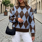 Women's Diamond-Check Sweater