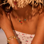 Women's Floral Natural Stone Necklace