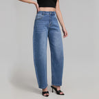 Women's Light Blue Wide-Leg Jeans