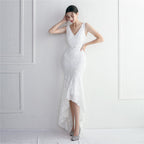 Women's Large Swing Dress Beaded Elegant Long Fishtail Sequin