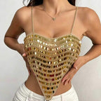 Women's Sequin Strapless Tube Top